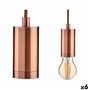 Suspension Bronze Métal 60 W 9,5 x 9,5 x 9,7 cm (6 Unités)