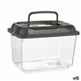 Bocal à poisson Avec poignée Moyen Anthracite Plastique 3 L 17 x 16 x