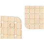 Tapis de Douche Antidérapant Carreaux Beige PVC 67,7 x 38,5 x 0,7 cm (