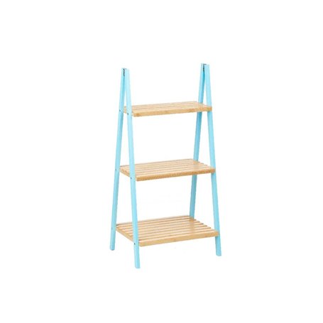 Etagère de salle de bains Bleu Naturel Bambou Bois de pin 40,3 x 81,5