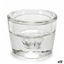Bougeoir Transparent verre 6 x 4,3 x 6 cm (12 Unités)