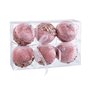 Boules de Noël Rose Doré Polyfoam Tissu 8 x 8 x 8 cm (6 Unités)