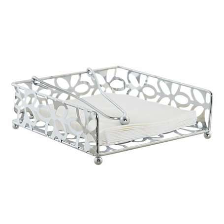 Porte-serviettes DKD Home Decor Marguerite Argenté Métal Plastique 18