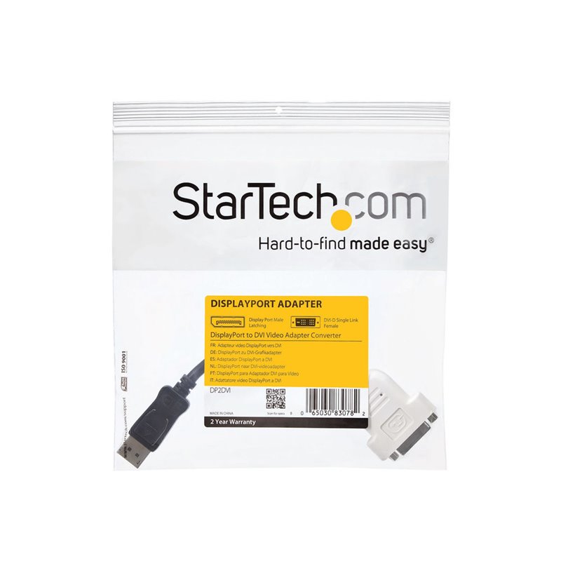 Image secondaire de Startech.com Adaptateur / Convertisseur vidéo DisplayPort vers DVI - M/F - 1920x1200 / 1080p
