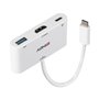 Hub USB LINDY 43340 Blanc