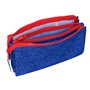 Trousse Fourre-Tout Triple Sonic Let's roll Blue marine 22 x 12 x 3 cm