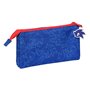 Trousse Fourre-Tout Triple Sonic Let's roll Blue marine 22 x 12 x 3 cm