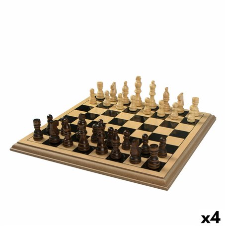 Jeu d'Échecs Colorbaby Bois (4 Unités)