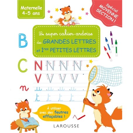 Mon super cahier ardoise MS -grandes lettres - premières petites lettres