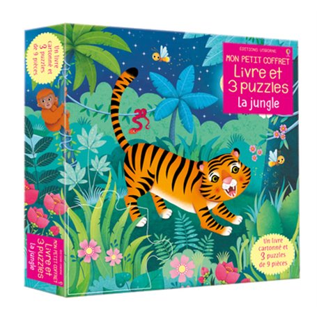 Mon petit coffret Livre et puzzles - La jungle