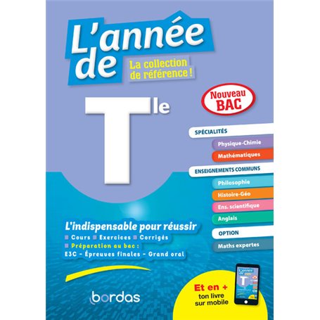 L'Année de Tle Spécialités Physique-Chimie + Maths
