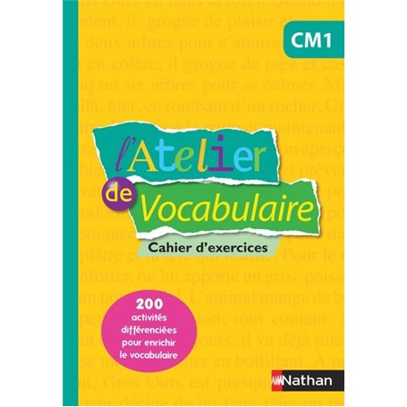 L'Atelier de Vocabulaire - cahier exercices - CM1