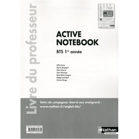Active Notebook - BTS 1re année >, B2 Anglais Galée Livre du professeur