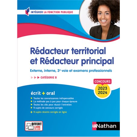 Concours Rédacteur territorial et Rédacteur principal Catégorie B - Concours externe, interne, 3e