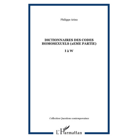 Dictionnaires des codes homosexuels (2eme partie)