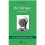 De l'Afrique