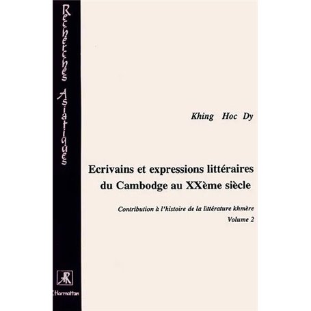 Contribution à l'histoire de la littérature khmère