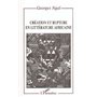 Création et rupture en littérature africaine
