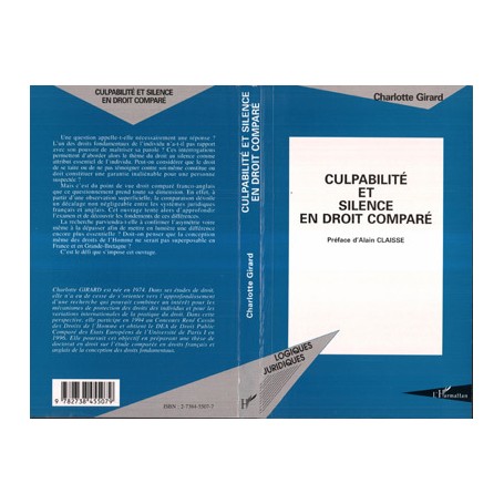 Culpabilité et silence en droit comparé