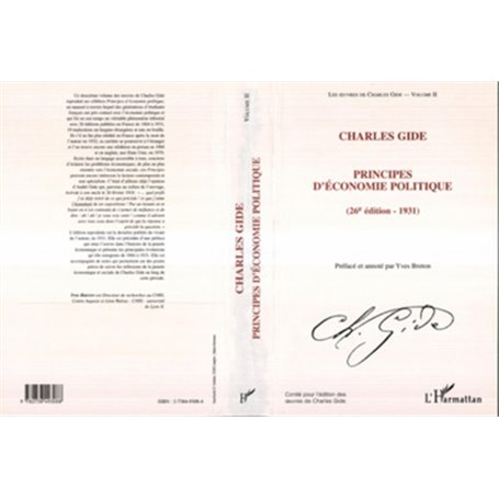 CHARLES GIDE - PRINCIPES D'ECONOMIE POLITIQUE (26E EDITION - 1931)
