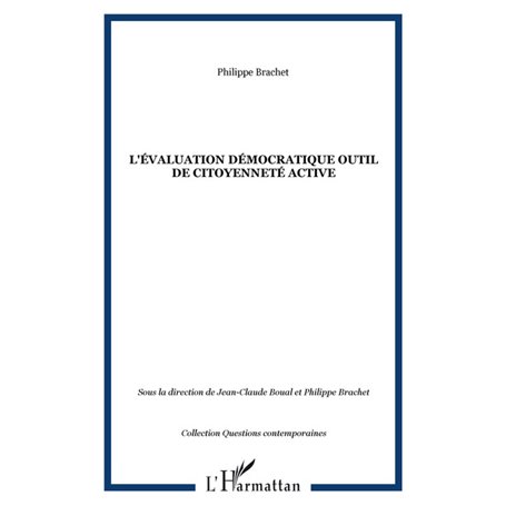 L'ÉVALUATION DÉMOCRATIQUE OUTIL DE CITOYENNETÉ ACTIVE