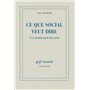 Ce que social veut dire