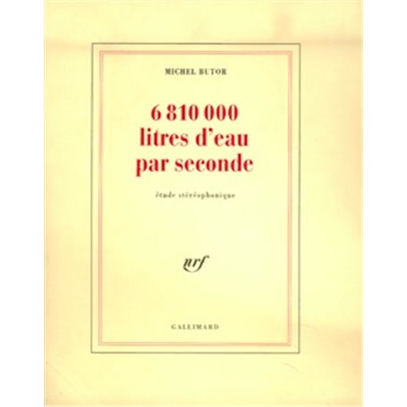 6 810 000 litres d'eau par seconde