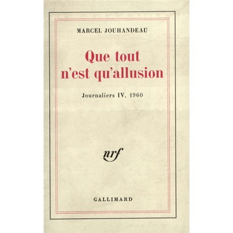 Que tout n'est qu'allusion