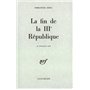 La fin de la III République