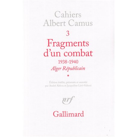 Fragments d'un combat 1938-1940