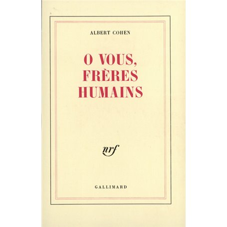 Ô vous, frères humains