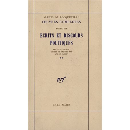 Écrits et discours politiques