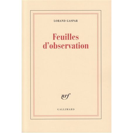 Feuilles d'observation