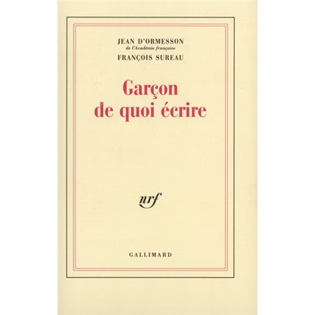 Garçon de quoi écrire