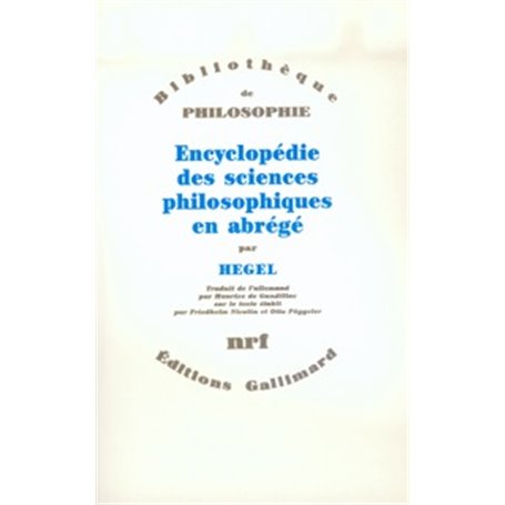Encyclopédie des sciences philosophiques en abrégé