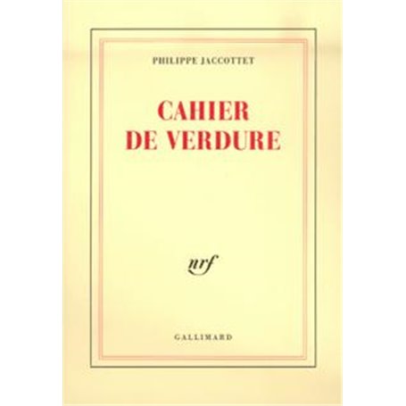 Cahier de verdure