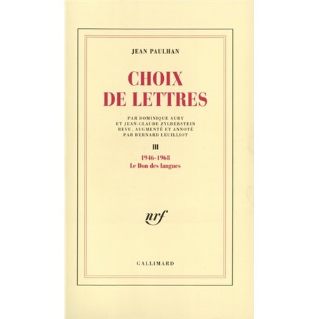 Choix de lettres