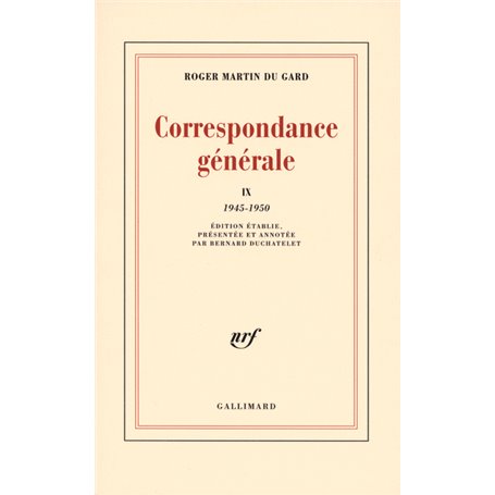 Correspondance générale