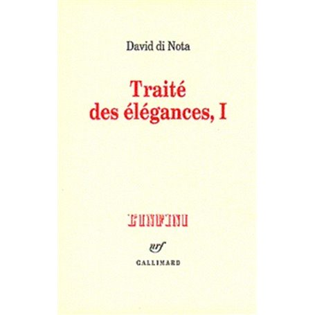 Traité des élégances, I