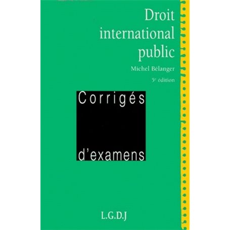 droit international public - 5ème édition