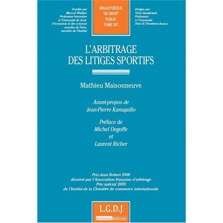 l'arbitrage des litiges sportifs