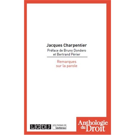 REMARQUES SUR LA PAROLE