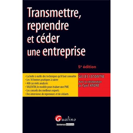 transmettre, reprendre et céder une entreprise - 5ème édition