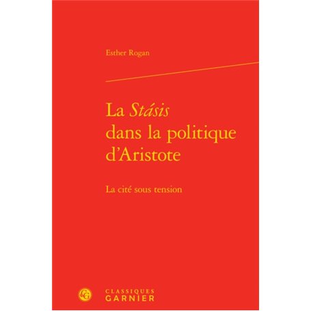 La Stásis dans la politique d'Aristote