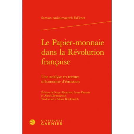 Le Papier-monnaie dans la Révolution française