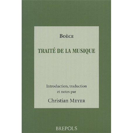 BOECE, TRAITE DE LA MUSIQUE