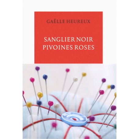 Sanglier noir, pivoines roses