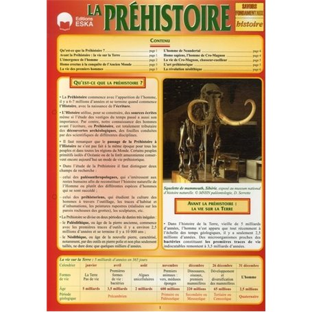 LA PREHISTOIRE