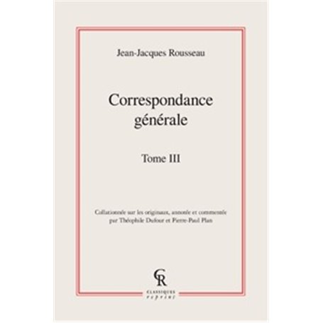 Correspondance générale