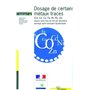 Dosage de certains métaux traces (cd, co, cu, fe, ni, pb, zn) dissous dans l'eau de mer par absorption atomique après extraction